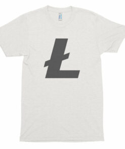 Litecoin L Logo Symbol Cryptocurrency Short sleeve soft t-shirt