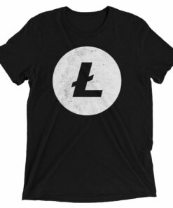 Litecoin Logo (Distressed) Short sleeve t-shirt