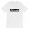 Litecoin Logo Symbol LTC Black Block Short-Sleeve Unisex T-Shirt