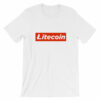 Litecoin Logo Symbol LTC Red Block Short-Sleeve Unisex T-Shirt