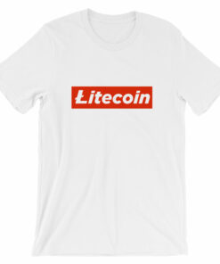 Litecoin Logo Symbol LTC Red Block Short-Sleeve Unisex T-Shirt