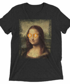 Mona Lisa Bitcoin BTC Funny Shirt Short sleeve t-shirt