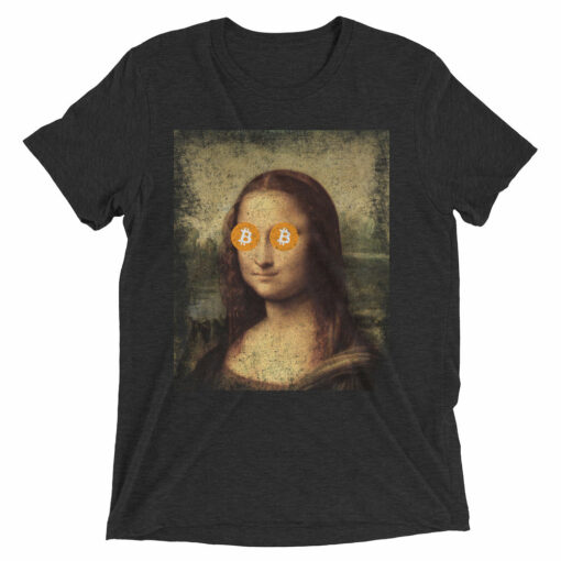 Mona Lisa Bitcoin BTC Funny Shirt Short sleeve t-shirt