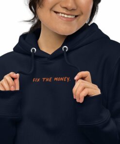 Personalized Quote Embroidered Women’s Organic Pullover Hoodie with Pouch Pocket