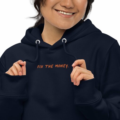 Personalized Quote Embroidered Women’s Organic Pullover Hoodie with Pouch Pocket