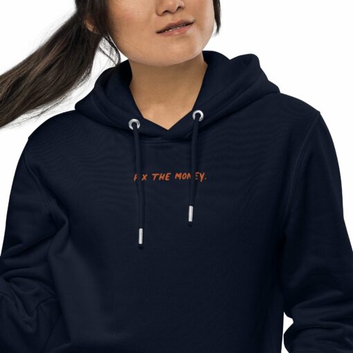 Personalized Quote Embroidered Women’s Organic Pullover Hoodie with Pouch Pocket