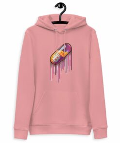 Pocket Bitcoin Orange Pill Women’s Organic Pullover Hoodie with Pouch Pocket