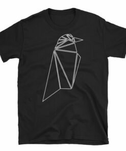 Ravencoin RVN Bird Logo Symbol Outline Crypto Shirt Short-Sleeve Unisex T-Shirt