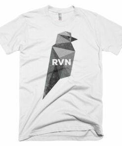 Ravencoin RVN Black Bird Cryptocurrency Shirt (Vintage Look) Short-Sleeve T-Shirt