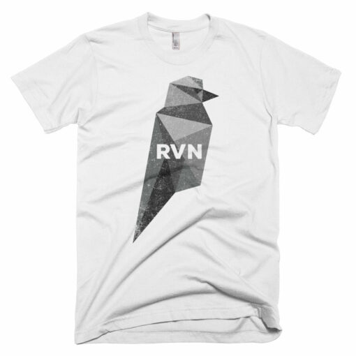 Ravencoin RVN Black Bird Cryptocurrency Shirt (Vintage Look) Short-Sleeve T-Shirt