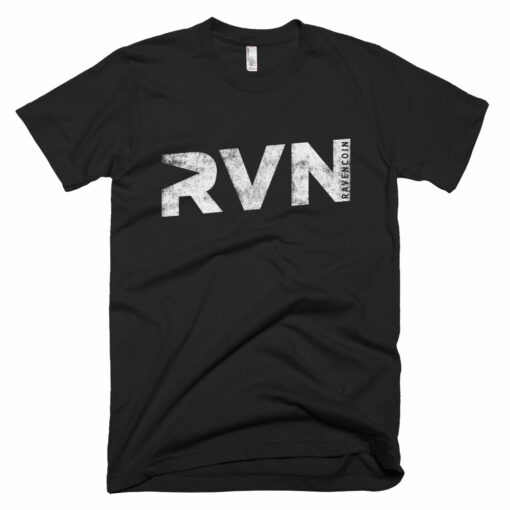 Ravencoin RVN Vintage Worn Texture Print American Apparel Shirt Short-Sleeve T-Shirt