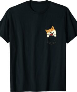 Shiba T-Shirt Cute Inu In Your Pocket Akita Dog Lover Owner