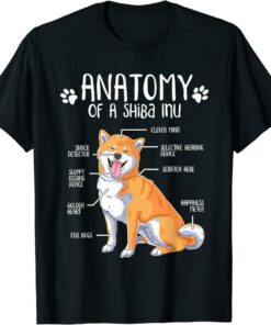 Shiba T-Shirt Funny Anatomy Inu Dog Lover Owner Humor