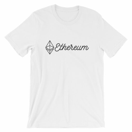 Simple Ethereum ETH Logo Script Cryptocurrency Short-Sleeve Unisex T-Shirt
