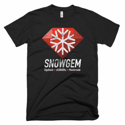 Snowgem XSG Logo Symbol (Vintage Texture) Cryptocurrency Shirt Short-Sleeve T-Shirt