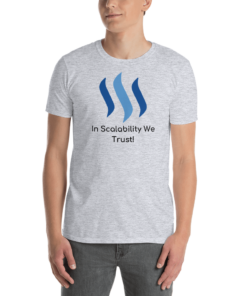 Steem Merch – Steem in scalability we trust Men’s T-Shirt