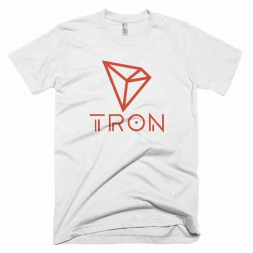 TRON TRX Red New Logo Tshirt  American Apparel Soft Cryptocurrency Short-Sleeve T-Shirt