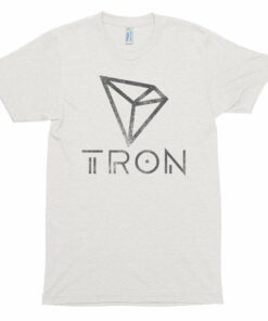 TRON (TRX) Vintage Look Logo  Symbol American Apparel Short sleeve soft t-shirt