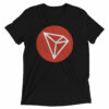 TRON TRX Vintage Texture Look Red Circle Logo Cryptocurrency Short sleeve t-shirt