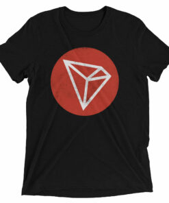 TRON TRX Vintage Texture Look Red Circle Logo Cryptocurrency Short sleeve t-shirt