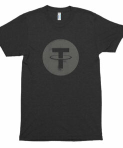 USDT Tether Vintage Look Logo Tee  American Apparel Men’s Short sleeve soft t-shirt
