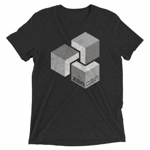 Zencash ZEN Logo Symbol Shirt (Textured Vintage Look) Cryptocurrency Short sleeve t-shirt