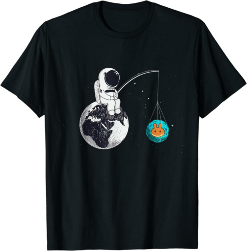 PancakeSwap T-Shirt Astronaut Fishing PancakeSwap