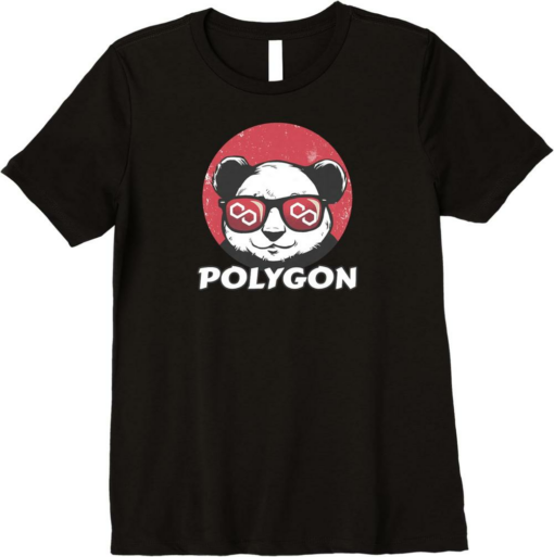 Polygon T-Shirt Cute Crypto Panda Sun Glasses
