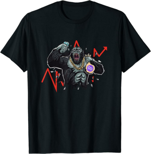 Polygon T-Shirt Diamond Hands Ape Cryptocurrency