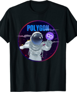 Polygon T-Shirt Moon Man Astronaut