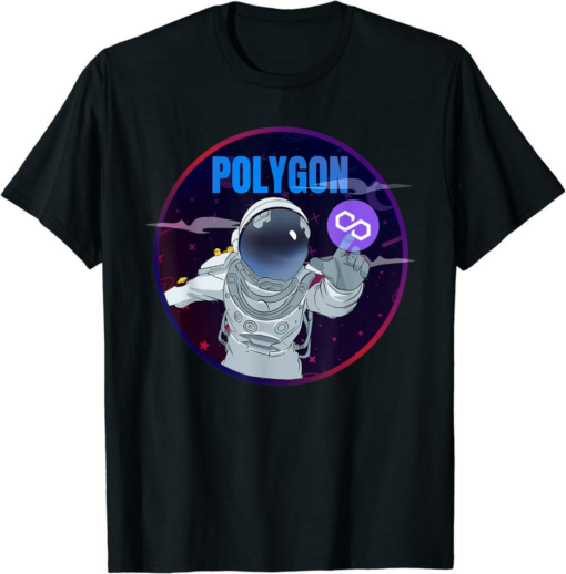 Polygon T-Shirt Moon Man Astronaut