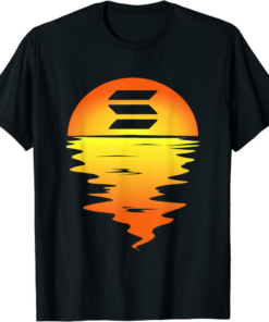 Barena Solana T-Shirt Sunset Logo Blockchain Coin Sol Crypto