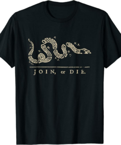 Ben Franklin T-Shirt Vintage United States 1754 Join Or Die