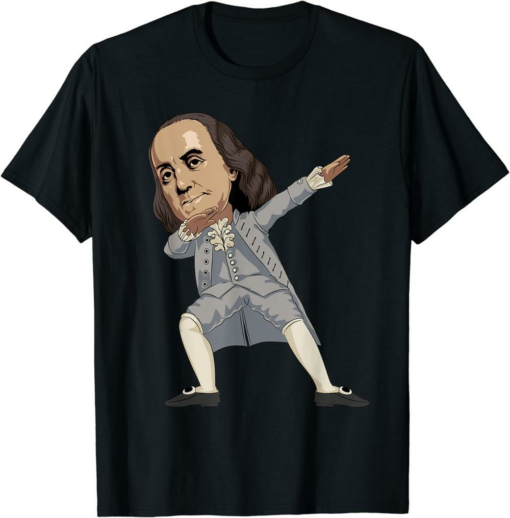 Benjamin Franklin T-Shirt Dabbing 2021 Dab Dance 4th Of July