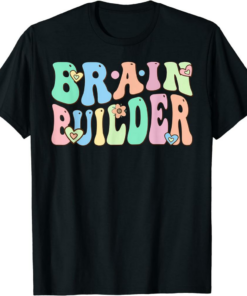Big Brain Magazine T-Shirt Brain Builder Funny Retro Teacher