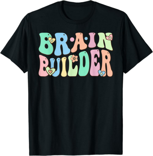 Big Brain Magazine T-Shirt Brain Builder Funny Retro Teacher
