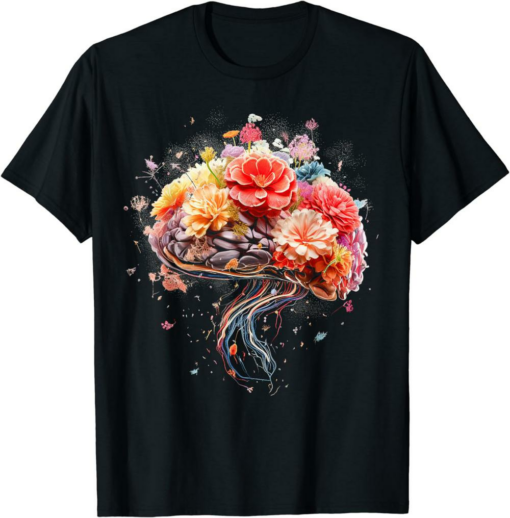 Big Brain Magazine T-Shirt Vintage Human Anatomy Colorful