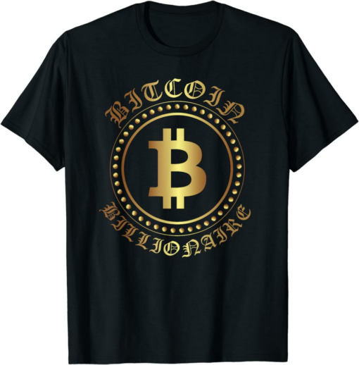 Bitcoin Billionaire Club T-Shirt Cryptocurrency Hodl Novelty