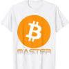 Bitcoin Master T-Shirt Logo Emblem Cryptocurrency Expert