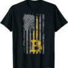 Bitcoin Master T-Shirt Usa Flag Distressed Digital Currency