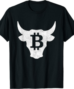 Bitcoin Paris T-Shirt Bull Vintage Logo Hodl Investor Trader