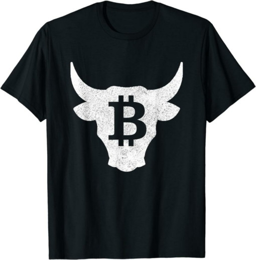 Bitcoin Paris T-Shirt Bull Vintage Logo Hodl Investor Trader