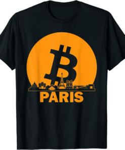 Bitcoin Paris T-Shirt Maximalist Skyline Blockchain Miners