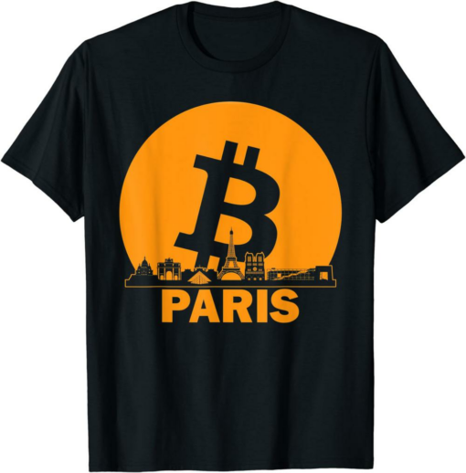 Bitcoin Paris T-Shirt Maximalist Skyline Blockchain Miners