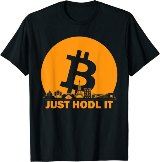 Bitcoin Paris T-Shirt Skyline Paris Bitcoin Maximalist