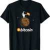 Bitcoin To The Moon T-Shirt Btc Crypto Featuring Astronaut