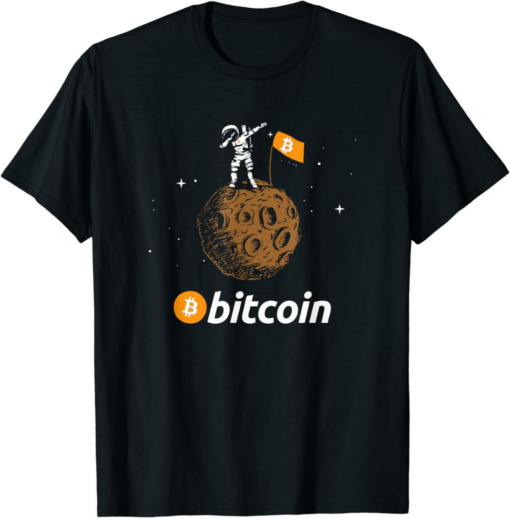 Bitcoin To The Moon T-Shirt Crypto Dabbing With Astronaut
