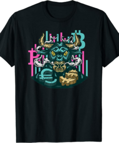 Crypto Com T-Shirt Bitcoin Bull Statue Swag Bullish Trend