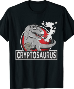 Crypto Com T-Shirt Bitcoin Funny Portfolio Cryptosaurus