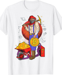 Crypto Com T-Shirt Old Man Mining Bitcoin Currency